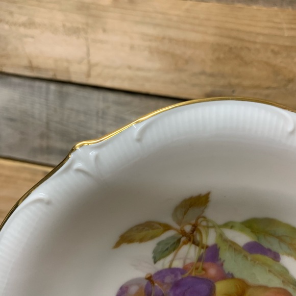 Set of Two Bavaria Schumann Arzberg Fruit Nuts Snack Plate Golden Crown E&R Germ - Picture 8 of 10